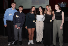 Six CHS students at film's premiere.