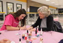 CHS Hosts Senior Citizens for Nails, Chat